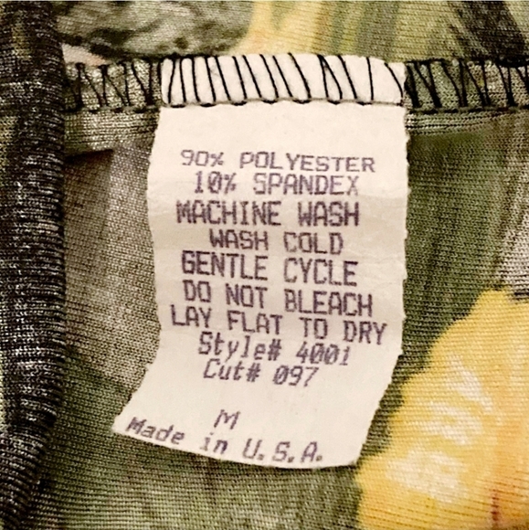 Vintage 90's Green Hawaiian Mini Tank Sun Dress Sunset Junior's Medium M EUC - Picture 6 of 6